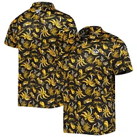 Men's Columbia Black Iowa Hawkeyes Super Terminal Tackle Omni-Shade Polo