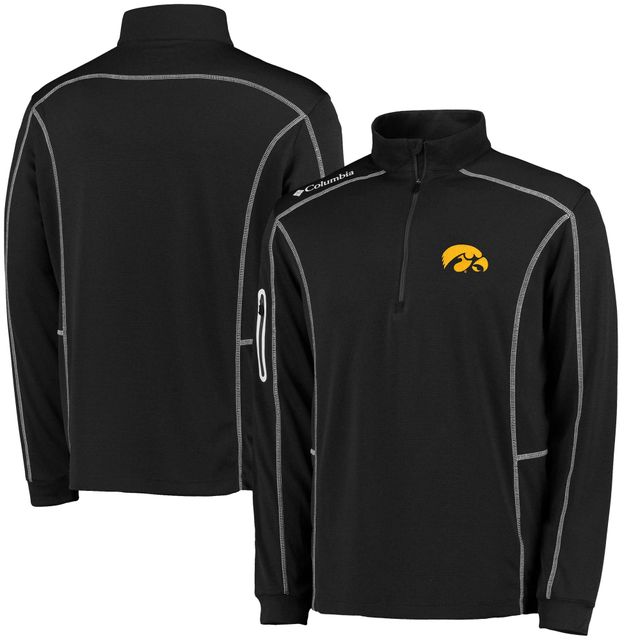 Columbia Golf Iowa Hawkeyes Shotgun Quarter-Zip Pull pour homme Noir