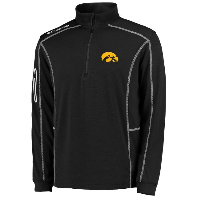 Columbia Golf Iowa Hawkeyes Shotgun Quarter-Zip Pull pour homme Noir