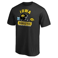 T-shirt noir Fanatics pour hommes Iowa Hawkeyes 2019 Holiday Bowl Bound Spike