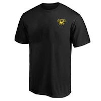 T-shirt Fanatics pour hommes, noir, Iowa Hawkeyes, taille grande et grande, 2-Hit