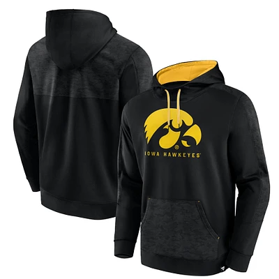 Sweat à capuche noir Iowa Hawkeyes Defender Fanatics pour hommes