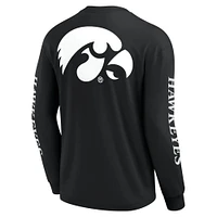 Men's Fanatics Black Iowa Hawkeyes Strive Long Sleeve T-Shirt