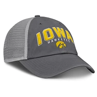 Men's Fanatics Charcoal Iowa Hawkeyes Ionic Trucker Adjustable Hat