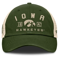 Men's Fanatics Olive Iowa Hawkeyes OHT Military Appreciation Frontier Trucker Adjustable Hat