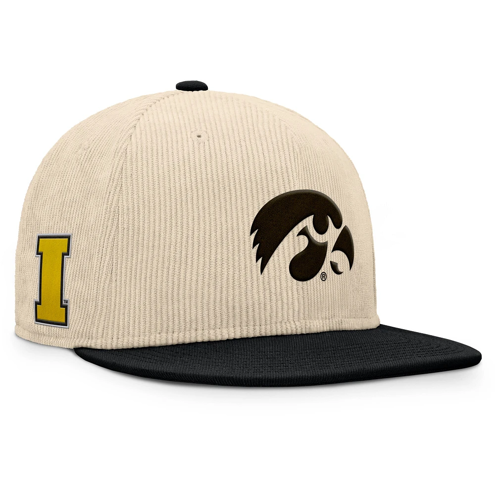 Men's Fanatics Tan Iowa Hawkeyes Catcher Snapback Hat