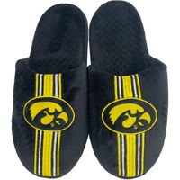 Men's FOCO Iowa Hawkeyes Striped Team Slippers