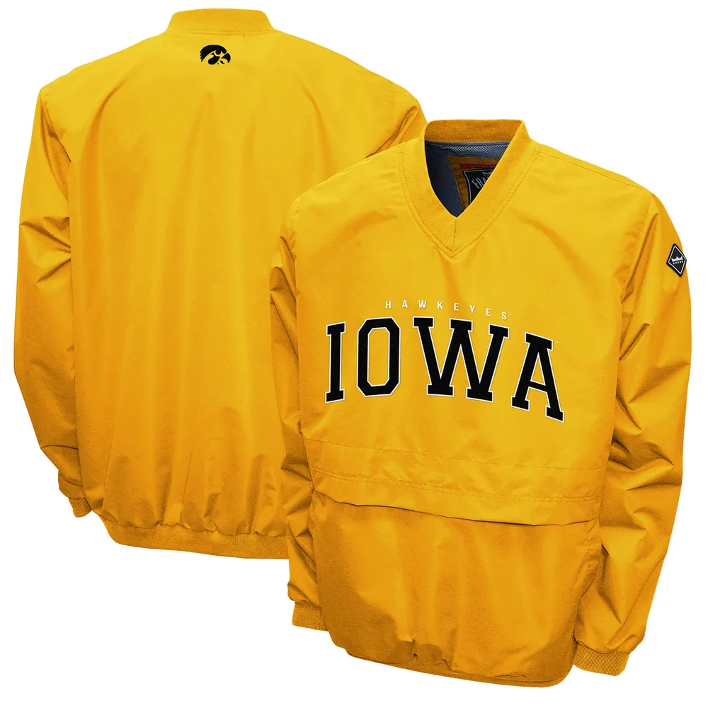 Lids Iowa Hawkeyes Franchise Club Members Windshell V-Neck Pullover Jacket  - Gold