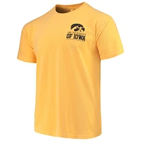 Men's Gold Iowa Hawkeyes Comfort Colors Campus Icon T-Shirt