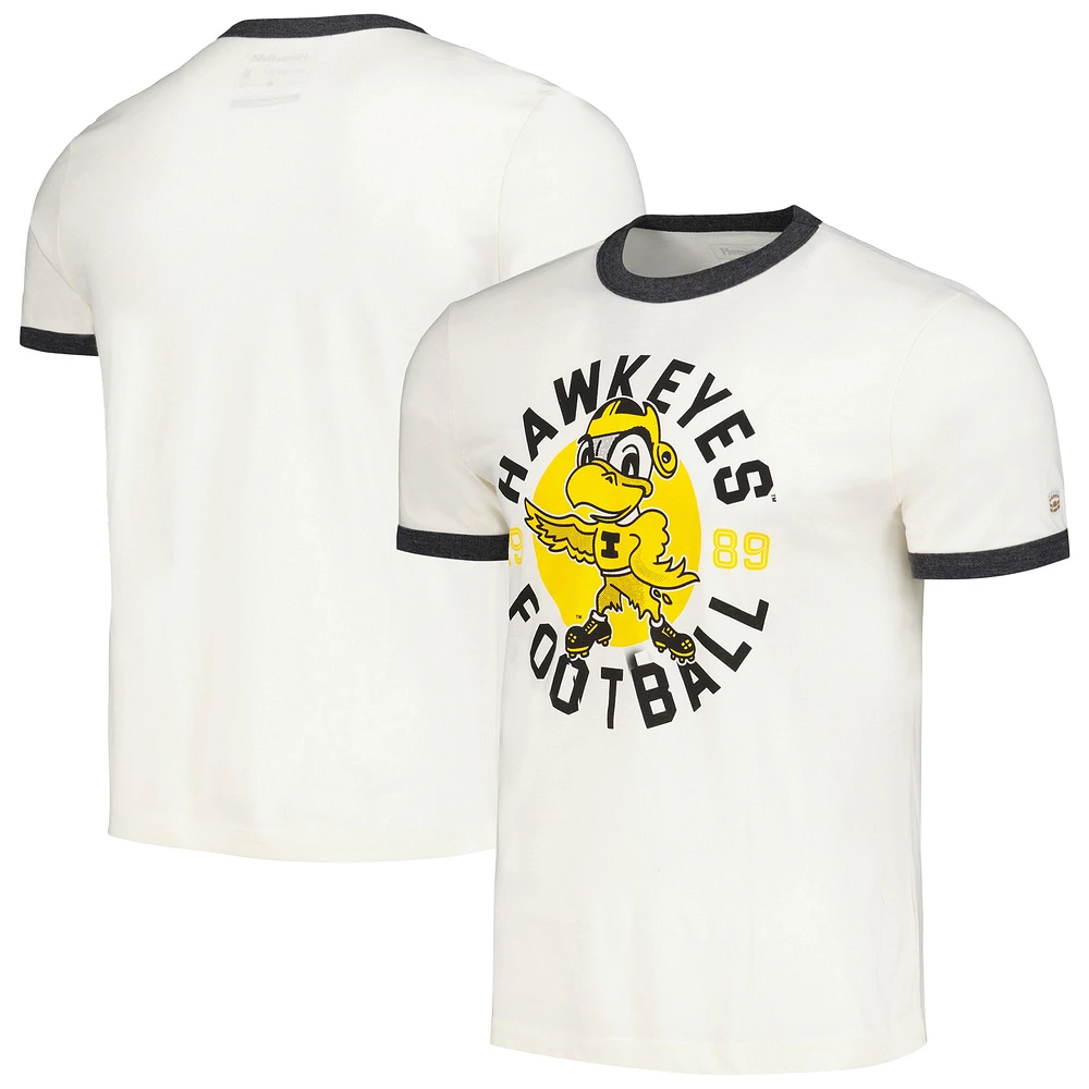 T-shirt Herky Ringer pour hommes, crème Homefield, Iowa Hawkeyes