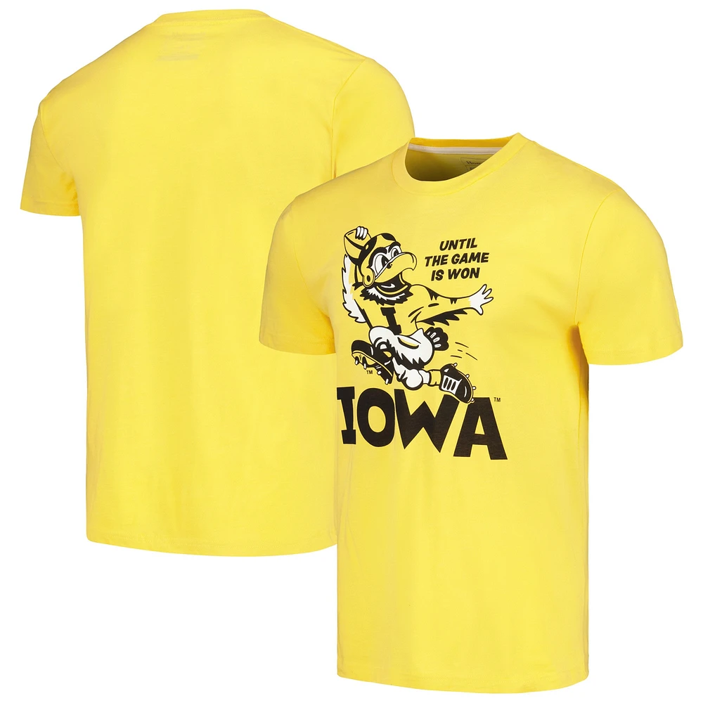 T-shirt Homefield Heather Gold pour hommes, Iowa Hawkeyes