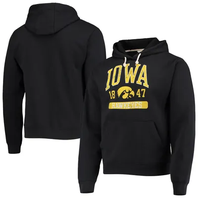Iowa Hawkeyes League Collegiate Wear Volume Up Essential Fleece Pullover Hoodie - Black