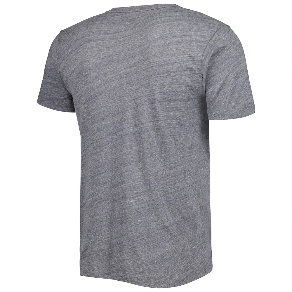 Men's League Collegiate Wear Heather Gray Iowa Hawkeyes 1965 Arch Victory Falls Tri-Blend T-Shirt