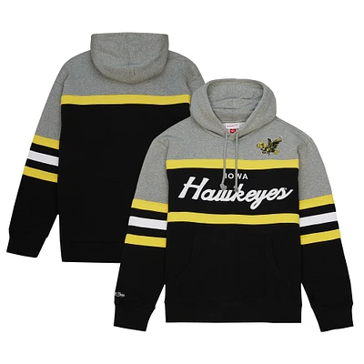 Sweat à capuche noir Mitchell & Ness Iowa Hawkeyes Head Coach pour hommes