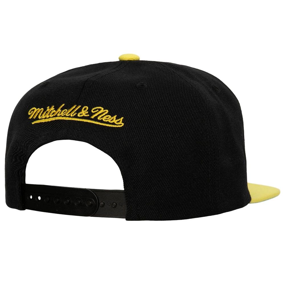 Casquette Snapback Iowa Hawkeyes Team Script 2.0 Mitchell & Ness noire pour homme