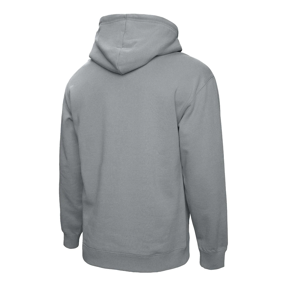 Men's Mitchell & Ness  Heather Gray Iowa Hawkeyes Classic Arch Pullover Hoodie