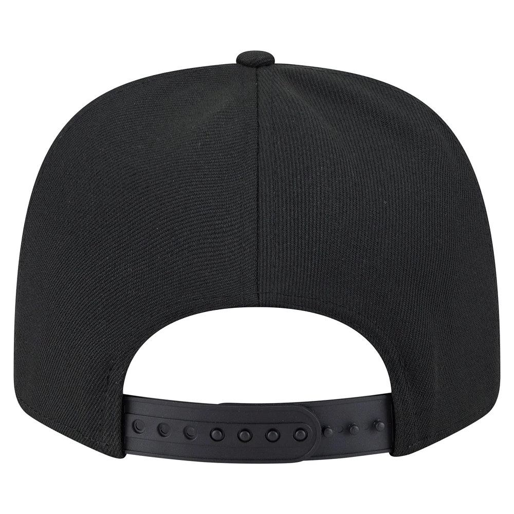 Men's New Era Black Iowa Hawkeyes Game Day Multi-Rope 9SEVENTY Stretch-Snap Hat