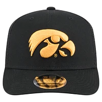 Men's New Era Black Iowa Hawkeyes Primary 9SEVENTY Trucker Stretch-Snap Hat