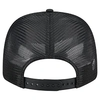 Men's New Era Black Iowa Hawkeyes Primary 9SEVENTY Trucker Stretch-Snap Hat
