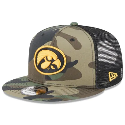 New Era Camo/Olive Green Bay Packers Historic Logo Trucker 9FIFTY Snapback Hat