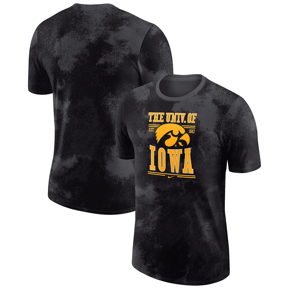 T-shirt Nike Iowa Hawkeyes Team Stack anthracite pour homme