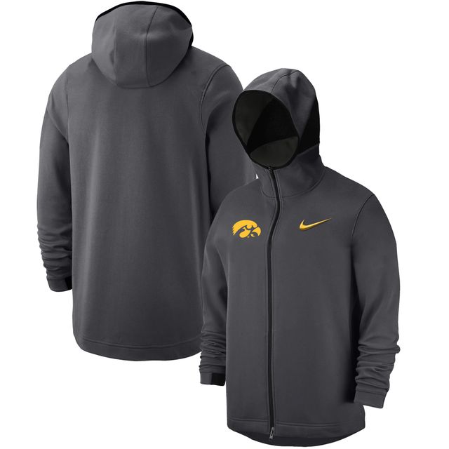 Sweat à capuche entièrement zippé Nike Iowa Hawkeyes Tonal Showtime anthracite pour homme