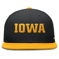 Men's Nike Black/Gold Iowa Hawkeyes Two-Tone Primetime Performance Fitted Hat