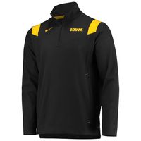 Men's Nike Black Iowa Hawkeyes 2021 Team Coach Quarter-Zip Jacket