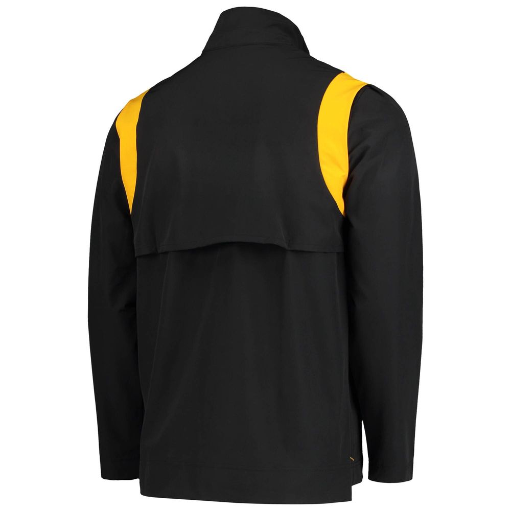 Men's Nike Black Iowa Hawkeyes 2021 Team Coach Quarter-Zip Jacket