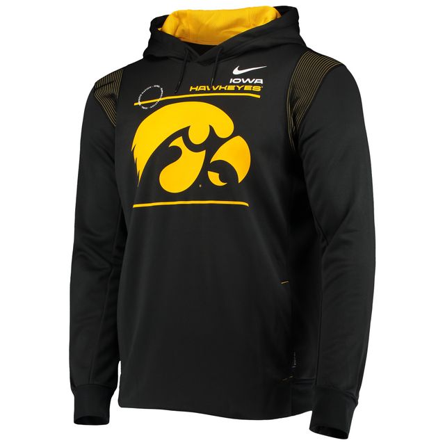 Sweat à capuche Nike noir Iowa Hawkeyes 2021 Team Sideline Performance pour homme