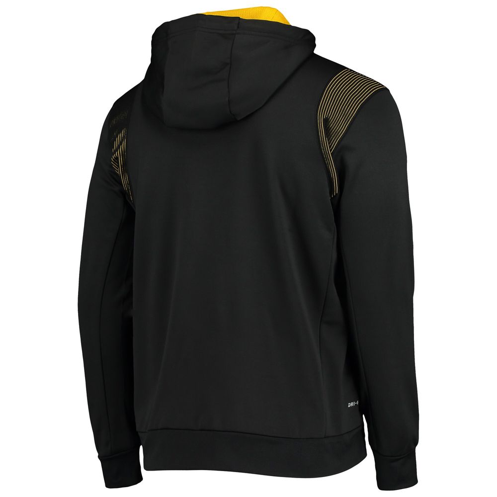 Men's Nike Black Iowa Hawkeyes 2021 Team Sideline Performance Pullover Hoodie