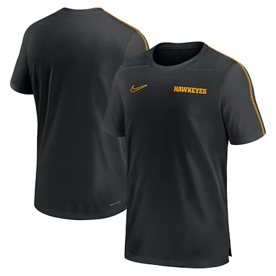 Haut de performance Nike Iowa Hawkeyes 2024 Sideline Coach pour homme, noir