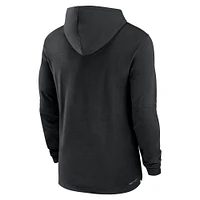 Men's Nike Black Iowa Hawkeyes 2024 Sideline Hoodie Performance Long Sleeve T-Shirt