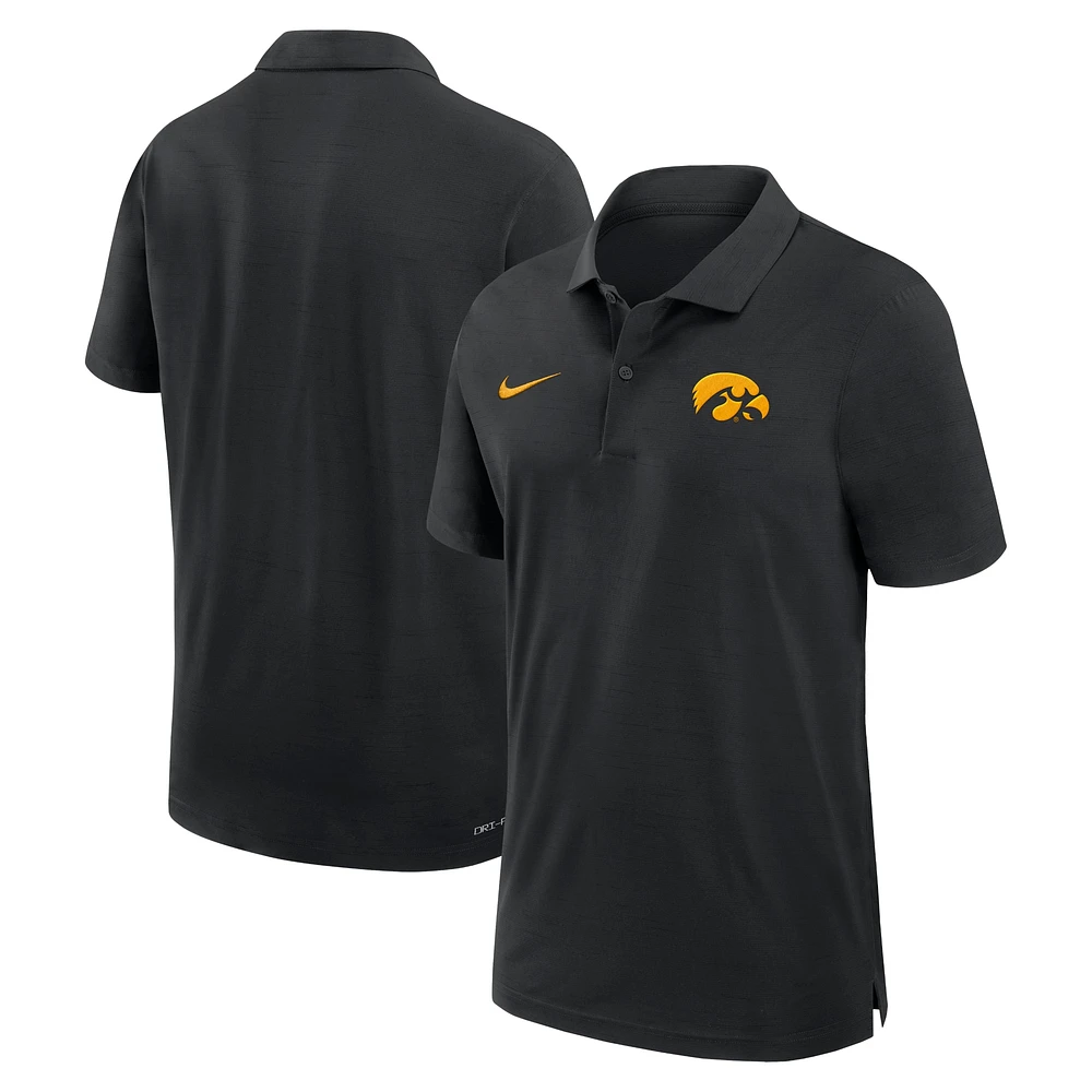 Polo tissé Nike noir Iowa Hawkeyes 2024 pour homme