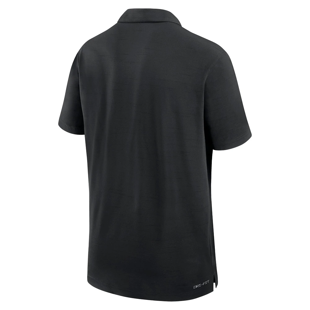 Men's Nike Black Iowa Hawkeyes 2024 Sideline Woven Performance Polo