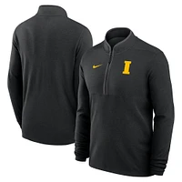 Men's Nike Black Iowa Hawkeyes Baseball Logo Lightweight Victory Performance Half-Zip Pullover