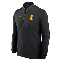 Men's Nike Black Iowa Hawkeyes Baseball Logo Lightweight Victory Performance Half-Zip Pullover