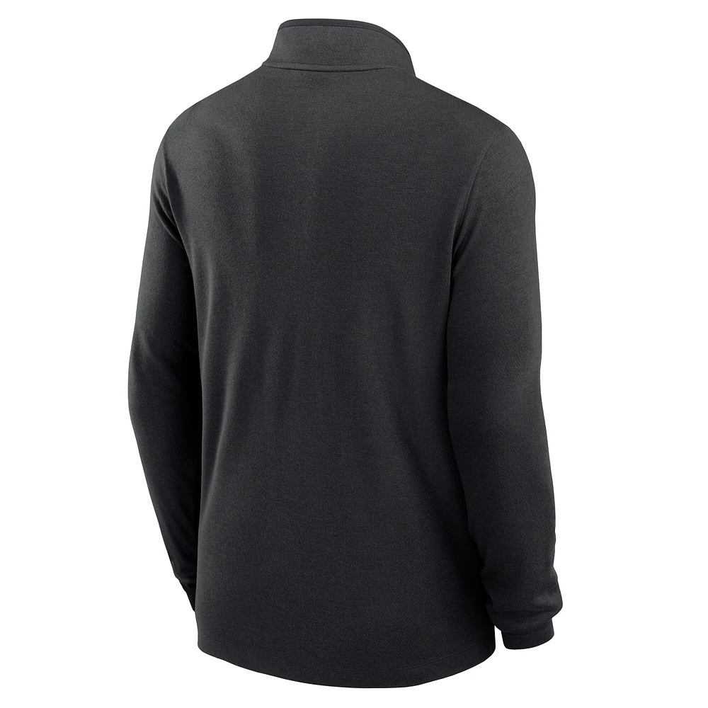 Men's Nike Black Iowa Hawkeyes Baseball Logo Lightweight Victory Performance Half-Zip Pullover