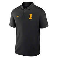 Polo Nike Victory Performance pour homme avec logo de baseball Iowa Hawkeyes noir