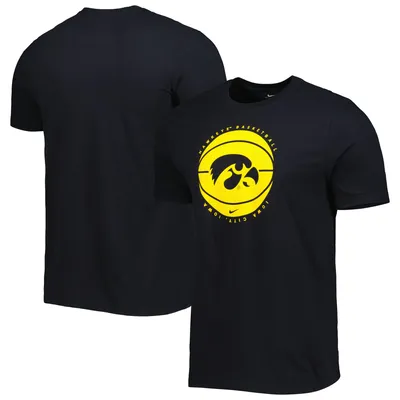 Iowa Hawkeyes Nike Basketball Logo T-Shirt - Black