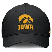 Men's Nike Black Iowa Hawkeyes Campus Club Adjustable Hat