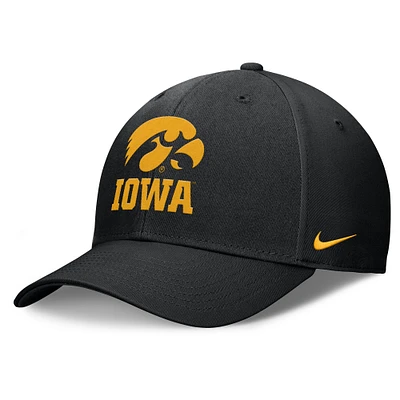 Casquette ajustable Nike Iowa Hawkeyes Campus Club pour homme noire