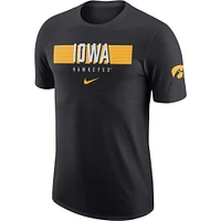 T-shirt Nike Iowa Hawkeyes Campus Gametime pour homme noir