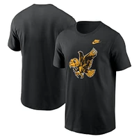 T-shirt Nike noir avec logo alternatif des Iowa Hawkeyes Legacy pour hommes