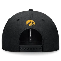 Casquette réglable Nike noire Iowa Hawkeyes Local Rise pour homme