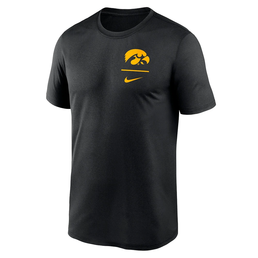 Men's Nike Black Iowa Hawkeyes Primary Logo Legend Performance T-Shirt