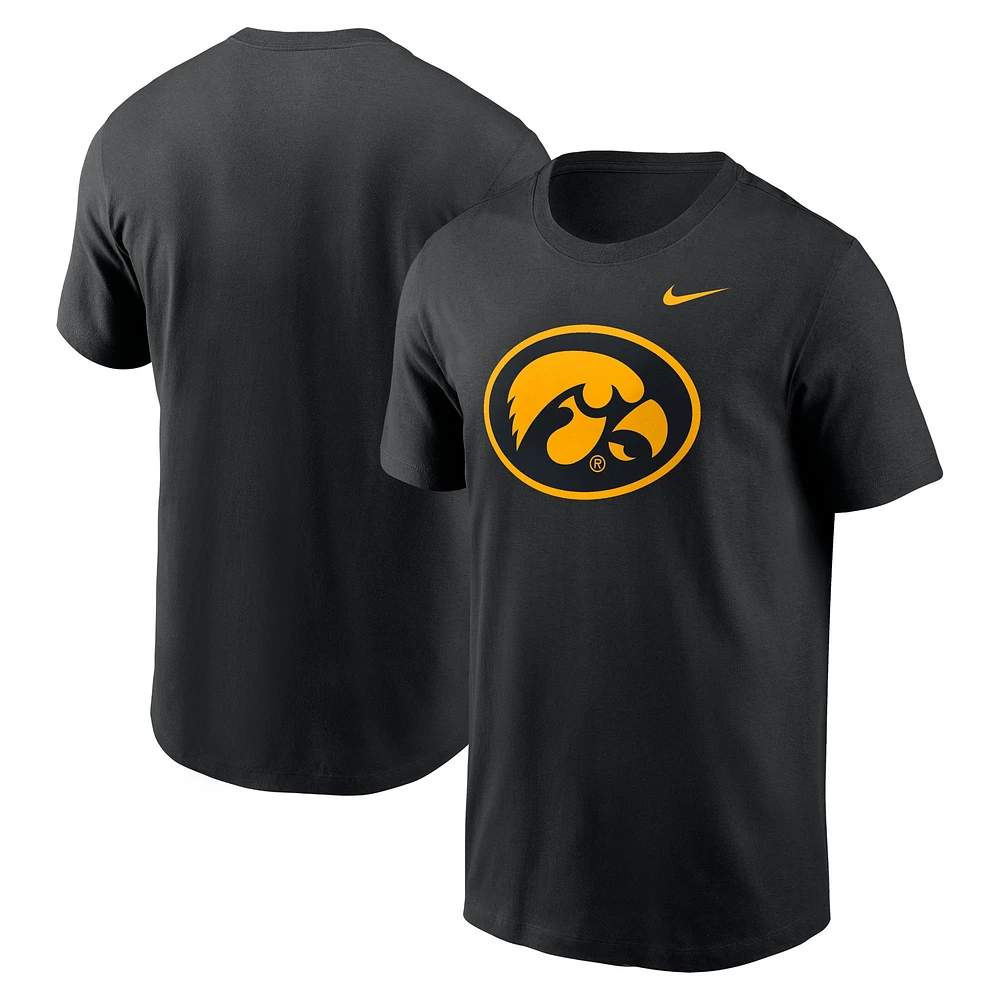 T-shirt Nike noir avec logo alternatif des Iowa Hawkeyes Primetime pour hommes