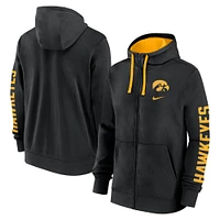 Sweat à capuche entièrement zippé Nike Iowa Hawkeyes Primetime Primary Mascot pour homme