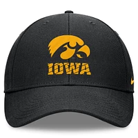 Casquette réglable Nike noire Iowa Hawkeyes Primetime Rise pour homme