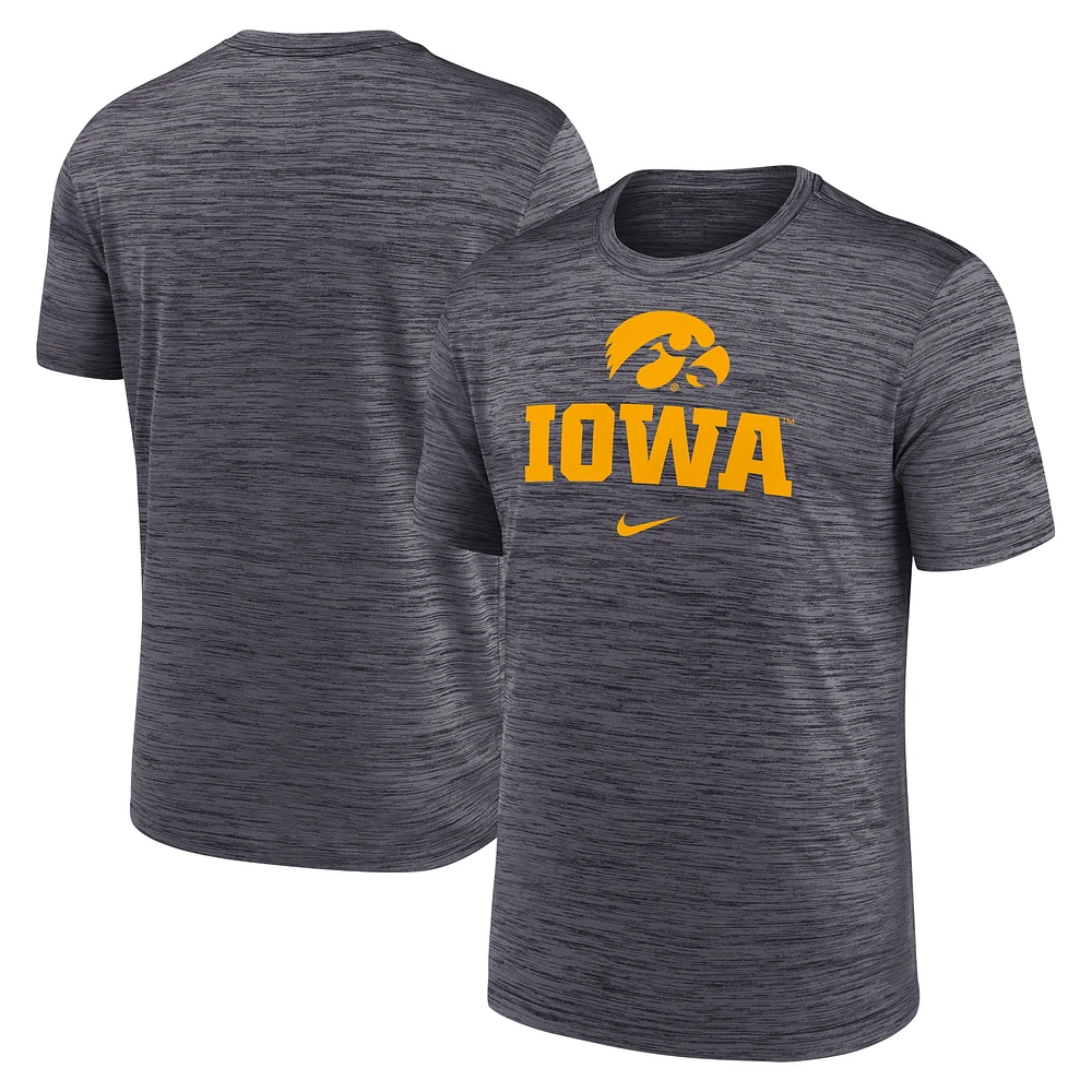 T-shirt Nike noir pour homme Iowa Hawkeyes Primetime Velocity